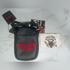 Primark stranger things phone crossbody and Hellfire club coin purse-NWT